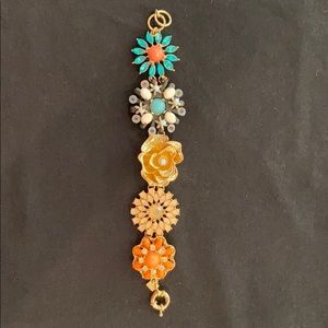 J Crew Floral Jeweled Statement Bracelet